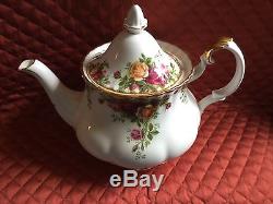 Royal Albert Bone China Lg. 6-cup Tea Pot-old Country Roses-1962-uk-new-mint-$120