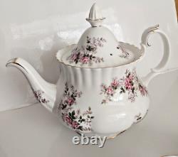 Royal Albert Bone China Teapot with Sugar/Creamer Set Lavender Rose 40 oz