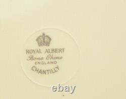 Royal Albert Chantilly Tea Set For 6 Tea Pot & Cover Cups & Saucers Cr & Sugar