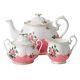 Royal Albert Cheeky Pink 3 Piece Tea Set Teapot Creamer Sugar