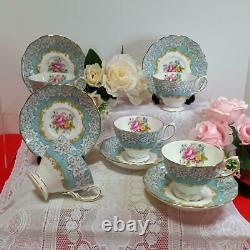 Royal Albert Enchantment tea set Teapot creamer sugar pot teacup & saucer x 5