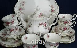 Royal Albert LAVENDER ROSE tea set for 6 including a teapot 21 piece