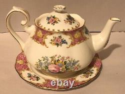 Royal Albert Lady Carlyle 17 Piece Bone China Set Coffee Pot, Teapot, Sugar Bowl+