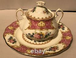 Royal Albert Lady Carlyle 17 Piece Bone China Set Coffee Pot, Teapot, Sugar Bowl+