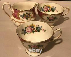 Royal Albert Lady Carlyle 17 Piece Bone China Set Coffee Pot, Teapot, Sugar Bowl+