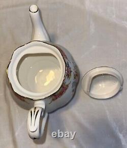 Royal Albert Lady Carlyle Tea Pot Warmer Creamer & Sugar Set MINT CONDITION