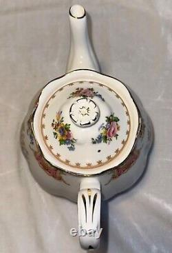Royal Albert Lady Carlyle Tea Pot Warmer Creamer & Sugar Set MINT CONDITION