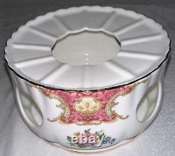 Royal Albert Lady Carlyle Tea Pot Warmer Creamer & Sugar Set MINT CONDITION
