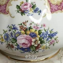 Royal Albert Lady Carlyle Tea Set Teapot Sugar Creamer Lids Bone China Floral