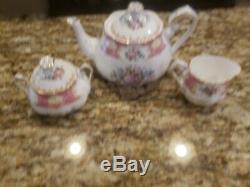 Royal Albert, Lady Carlyle, Teapot, Creamer & Sugar Set