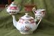 Royal Albert, Lady Carlyle, Teapot, Creamer & Sugar Set With Pink Glass Candy Dish