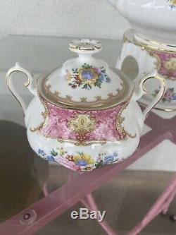 Royal Albert, Lady Carlyle, Teapot, Creamer, Warmer, & Sugar Set