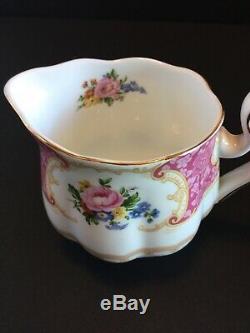 Royal Albert Lady Carlyle Teapot Set w Creamer & Sugar Bowl 1944 MINT Condition