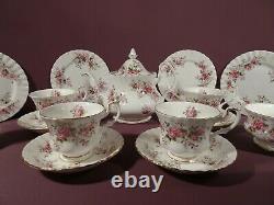 Royal Albert Lavender Rose Pattern, Tea Set For Four, Includes Teapot