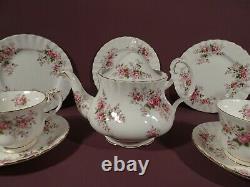 Royal Albert Lavender Rose Pattern, Tea Set For Four, Includes Teapot