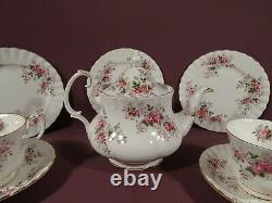 Royal Albert Lavender Rose Pattern, Tea Set For Four, Includes Teapot