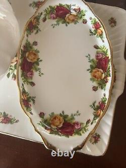 Royal Albert OLD COUNTRY ROSES Tea Pot Sugar Bowl Creamer Tray Tea Set