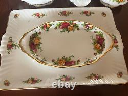 Royal Albert OLD COUNTRY ROSES Tea Pot Sugar Bowl Creamer Tray Tea Set