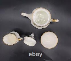 Royal Albert Old Country Rose TeaPot Sugar Creamer 2 Teacup & Saucers, 8 pc Set