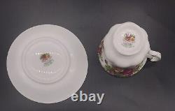 Royal Albert Old Country Rose TeaPot Sugar Creamer 2 Teacup & Saucers, 8 pc Set