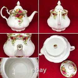 Royal Albert Old Country Roses 23 Pc Tea Set Teapot, 6x Cup Trios England