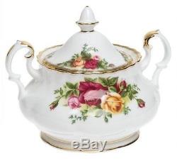 Royal Albert Old Country Roses 3-Piece Teapot Cup Creamer Tea Set England