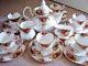 Royal Albert Old Country Roses England Full Tea Set, Large Tea Pot, 22 Pieces, 1s