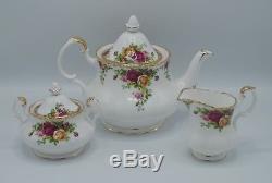 Royal Albert Old Country Roses Large Teapot Sugar Bowl And Creamer Set