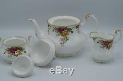 Royal Albert Old Country Roses Large Teapot Sugar Bowl And Creamer Set