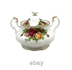 Royal Albert Old Country Roses Teapot-Sugar-Creamer 3 PC. Tea Complete Set New