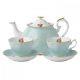 Royal Albert Polka Rose Tea For Two Teapot 2 Cups & Saucers Tea Set New / Box