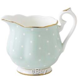 Royal Albert Polka Rose 3 PC Tea Set Teapot Sugar Bowl & Creamer New Boxed