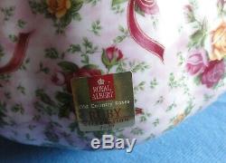 Royal Albert RUBY CELEBRATION 2002 TEA SET PINK CHINTZ Old Country Rose teapot +