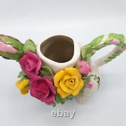 Royal Albert Teapot Old Country Roses Bunny Rabbit 3 Pc Teaset Creamer Sugar