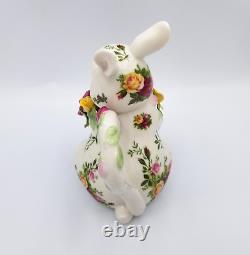 Royal Albert Teapot Old Country Roses Bunny Rabbit 3 Pc Teaset Creamer Sugar