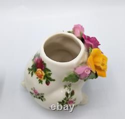 Royal Albert Teapot Old Country Roses Bunny Rabbit 3 Pc Teaset Creamer Sugar