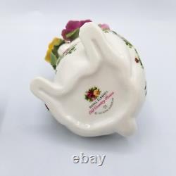 Royal Albert Teapot Old Country Roses Bunny Rabbit 3 Pc Teaset Creamer Sugar