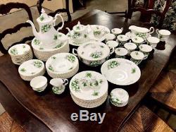 Royal Albert Vintage TRILLIUM 80 piece rare set & tea pot teapot FREE SHIPPING