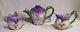 Royal Bayreuth Pansy Tea Set Teapot Sugar Bowl And Creamer