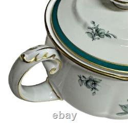 Royal Bayreuth Tea Pot Set SERVICE FOR 6 Teal Tulip Germany US Zone 15 Pc. 1950s