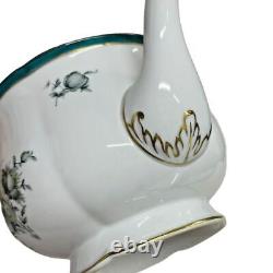Royal Bayreuth Tea Pot Set SERVICE FOR 6 Teal Tulip Germany US Zone 15 Pc. 1950s