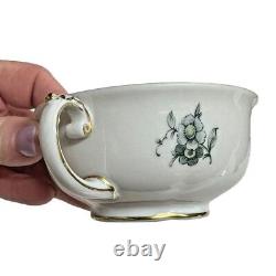 Royal Bayreuth Tea Pot Set SERVICE FOR 6 Teal Tulip Germany US Zone 15 Pc. 1950s