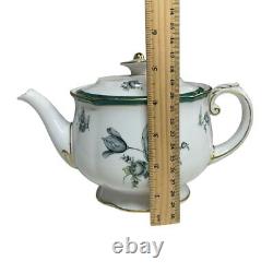Royal Bayreuth Tea Pot Set SERVICE FOR 6 Teal Tulip Germany US Zone 15 Pc. 1950s