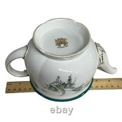 Royal Bayreuth Tea Pot Set SERVICE FOR 6 Teal Tulip Germany US Zone 15 Pc. 1950s