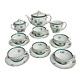 Royal Bayreuth Teal Tulip Tea Pot Set Service For 6 Germany Us Zone 15 Pc. 1950s