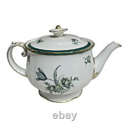Royal Bayreuth Teal Tulip Tea Pot Set SERVICE FOR 6 Germany US Zone 15 Pc. 1950s
