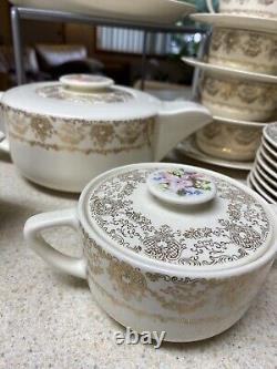 Royal China Co. Del Mar Lace 40 Piece China Tea Set (RARE TEA POT)