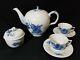 Royal Copenhagen Blue Flowers 1788 Teapot, Sugar Bowl Set Of 6pc