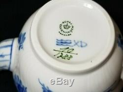 Royal Copenhagen Blue Flowers 1788 Teapot, Sugar Bowl Set of 6pc