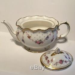 Royal Crown Derby 1st Quality Antoinette Large Teapot And Creamer Set